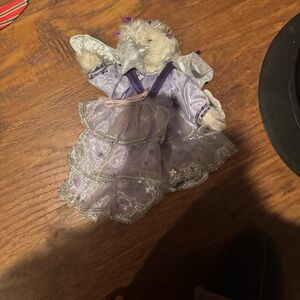 Beary Godmother Charming Purple and Silver Stuffed Bear